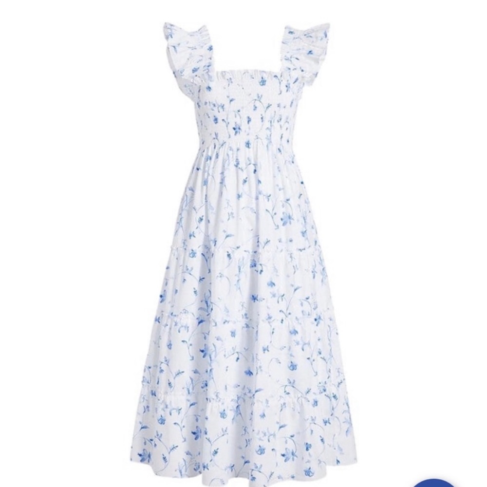 Hill House Ellie nap dress, Size M, blue botanical!